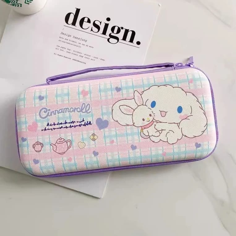 Custodia da trasporto portatile per Nintendo Switch Borsa per console di gioco Oled Borsa di stoccaggio antiurto Cinnamoroll Melody