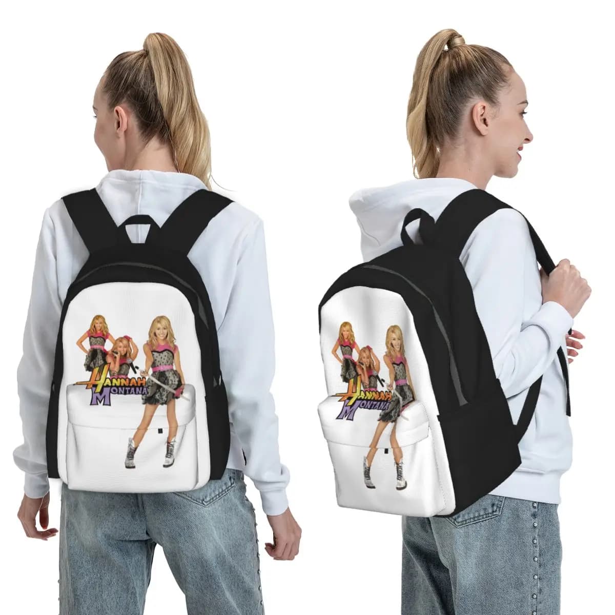 Hannah Montana Backpack Boys Girls BookBag Kids School Bag Computer Shoulder Bags for Men Women