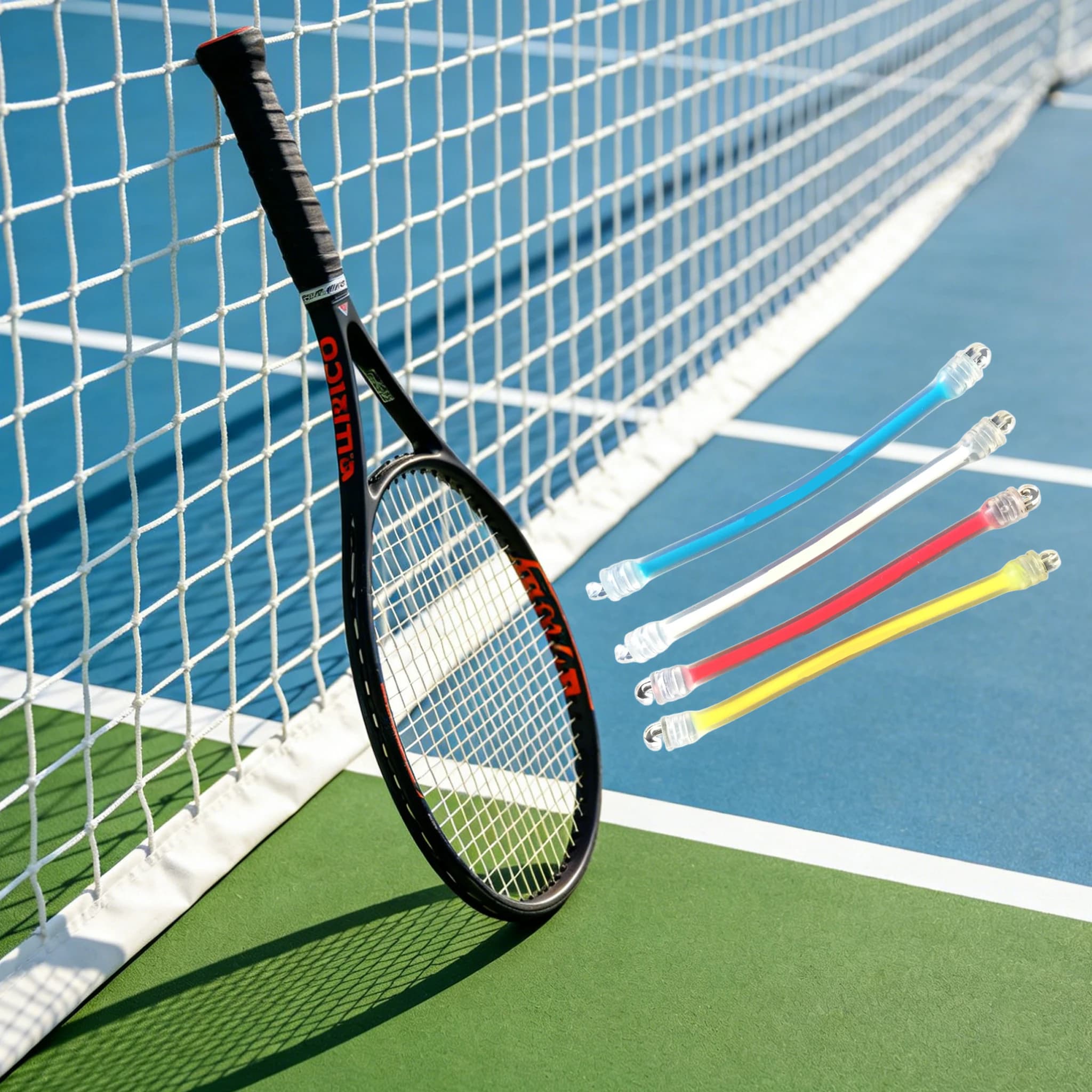 Set of 4 Antivibrations for Tennis Rack in Silicone, Extended Form Grinders for Reducing Vibrations