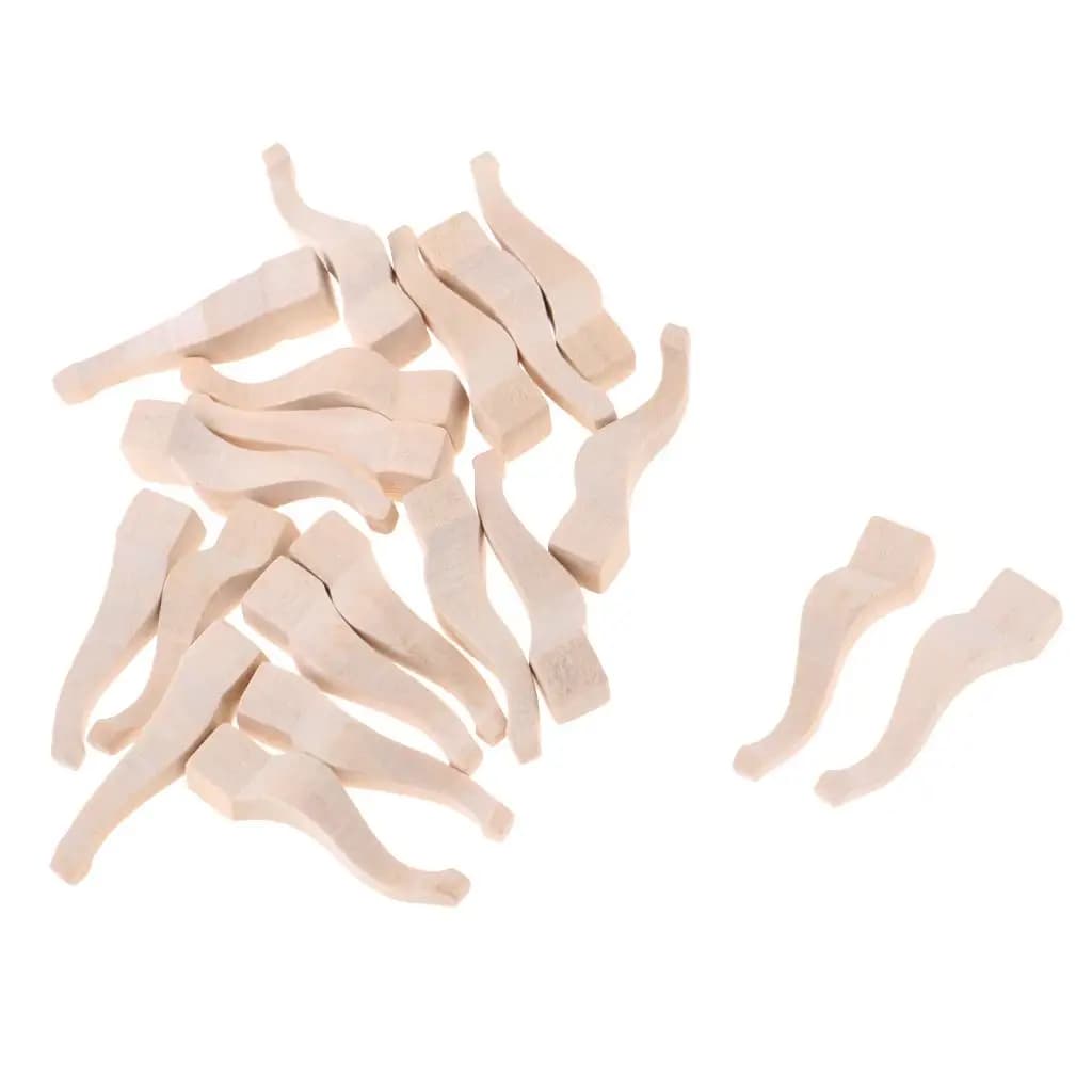 1 12 Dollhouse Miniature Wooden Table Legs Set DIY Furniture Parts for Dolls House Decoration
