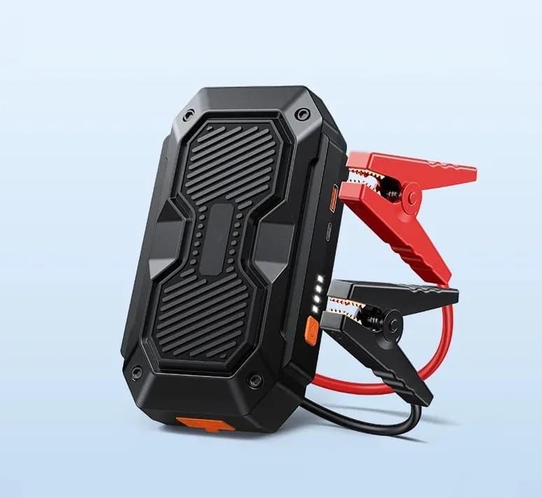 Avviatore d'Emergenza per Auto 2 in 1 da 6000mAh, Caricabatterie Portatile 12V con Luce LED e Luce di Segnalazione per Auto