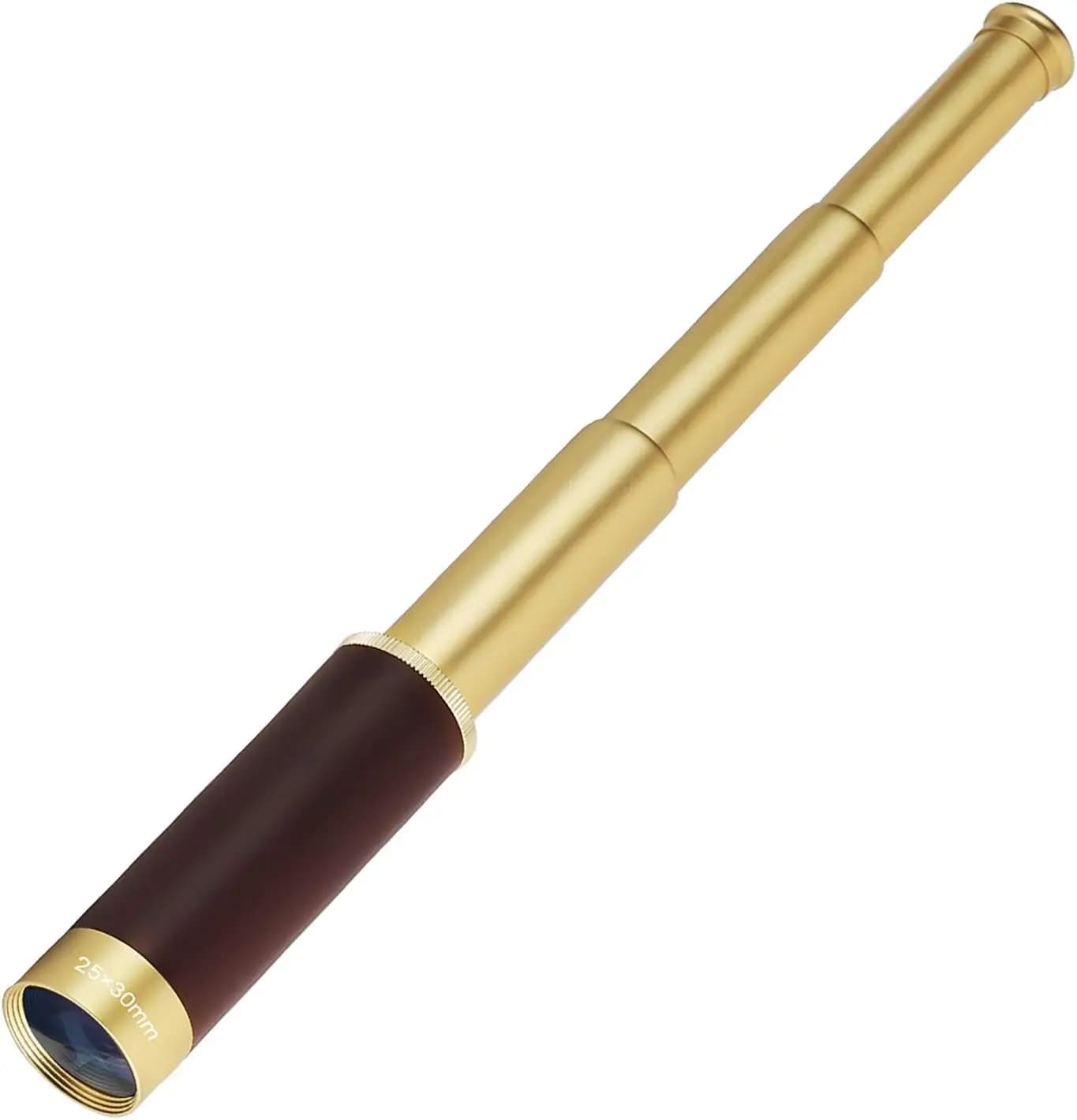 Telescopio monoculare stile pirata vintage 25x30 Mini cannocchiale tascabile zoomabile per giochi di caccia da viaggio che guardano l'otone pieghevole