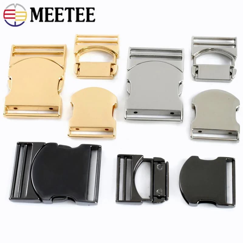 2/5Pcs Metal Quick Release Buckles 20-40mm Webbing Adjust Clasp Handbag Shoulder Strap Belt Buckle DIY Bag Hardware Accessories