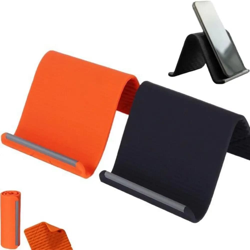 Supporto Portatile Pieghevole da Viaggio per Telefono, Flessibile in Silicone, per Desktop, Tablet, Laptop, Supporto Pigro da Letto