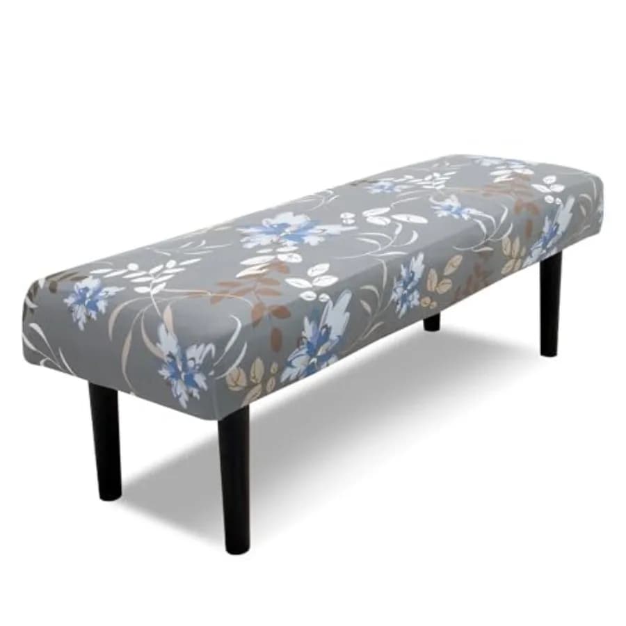 Stretch Bench Covers, Bench Seat Covers, Bench Cushions Covers, Printed Bench Seat Protector, Washable Bench Slipcover, Rectang