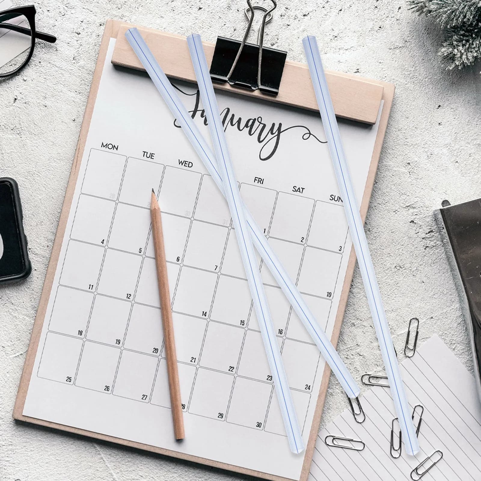 10Pcs Clear Pull Rod Clips A4 Size Slide Binders Plastic Binding Bars for Document Organization Loose Leaf Notebook Planner