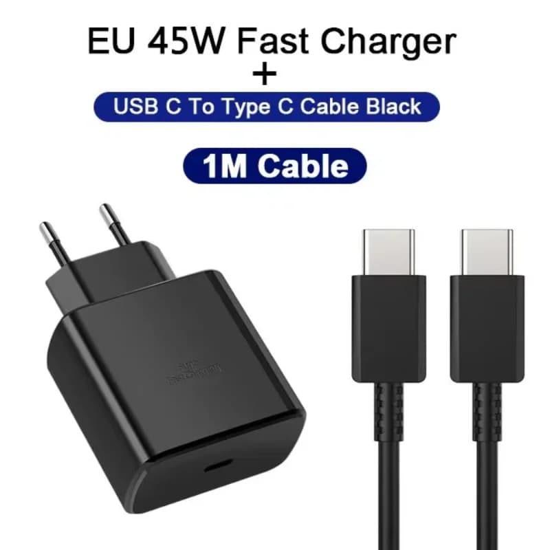 45W Fast Charging USB C Charger PD Quick Charge 3.0 Wall Charge Compatible with Samsung Galaxy plus with USB Type C Cable Phone
