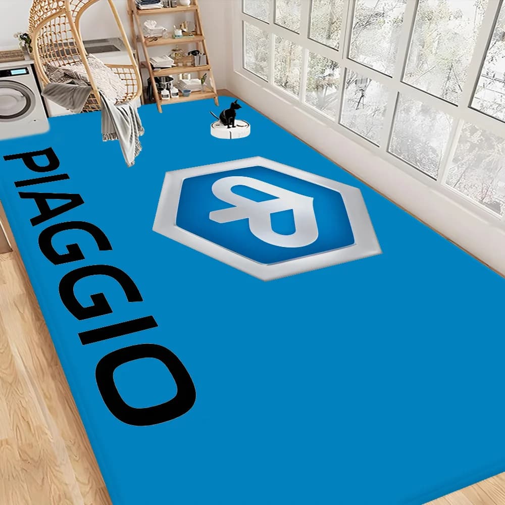 P-piaggio Logo Corridoio Tappeto Rettangolo antiscivolo Casa Morbido Badmat Porta d'ingresso Tappetino per interni ed esterni Zerbino Tappeto