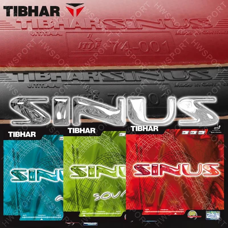 TIBHAR Sinus Series Gomma da ping pong appiccicosa in gomma da ping pong con spugna ad alta elasticità pre-inceppata
