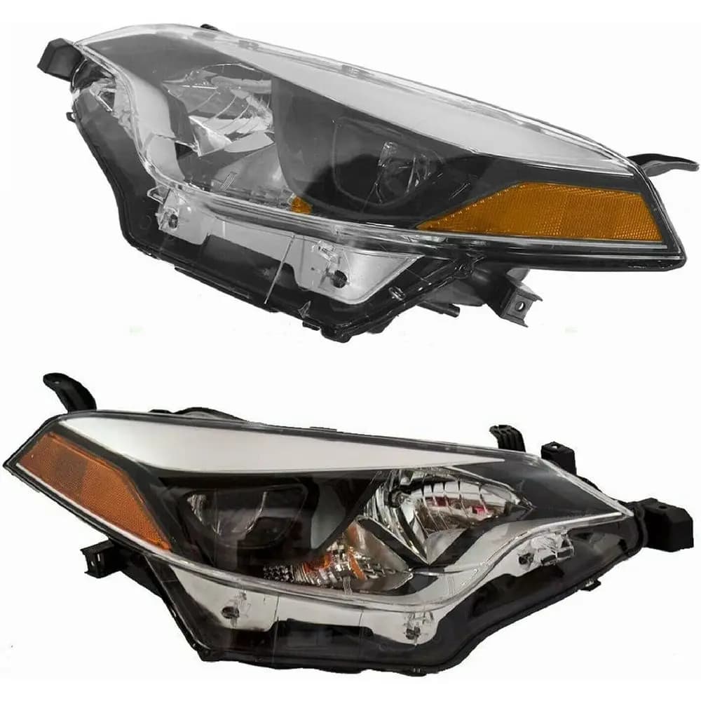 Gruppo Fari per Toyota Corolla 2014 2015 2016, Lato Sinistro Guida e Lato Destro Passeggero, Coppia di Fari Alogeni Sostitutivi