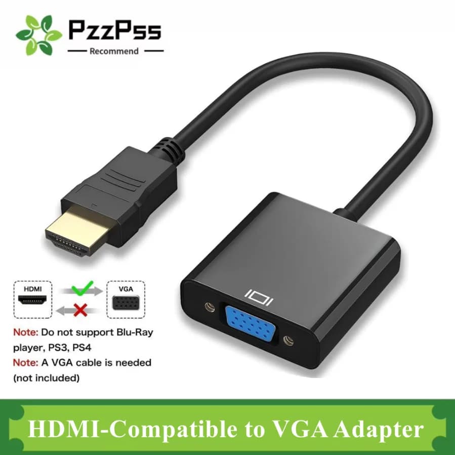 HDMI-VGA 1080P Compatible Adapter Cable Digital-analog Converter for Xbox PC Laptop TV Box to HDTV Displayer Projector