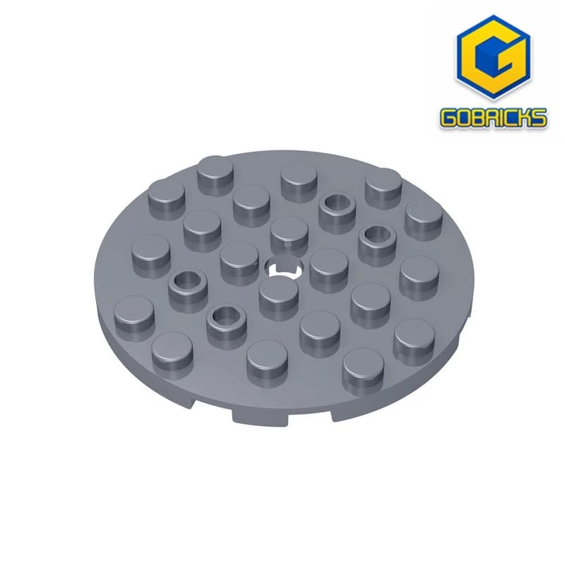 Gobricks GDS-843 Piastra, Rotonda 6 x 6 con Foro compatibile con LEGO 11213 Blocchi Educativi Fai da Te per Bambini Tecnici