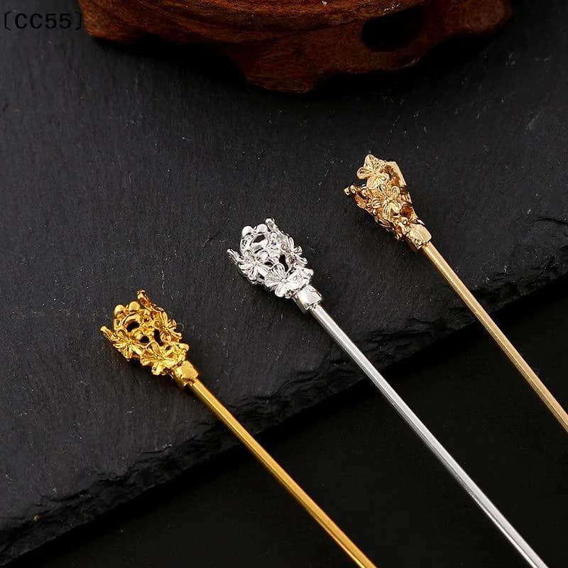10pcs Vintage Hairpin Copper Rhinestones Hair Stick Chopstick Smooth Surface Durable Quality Wedding Prom Night Out Hair〔CC55〕