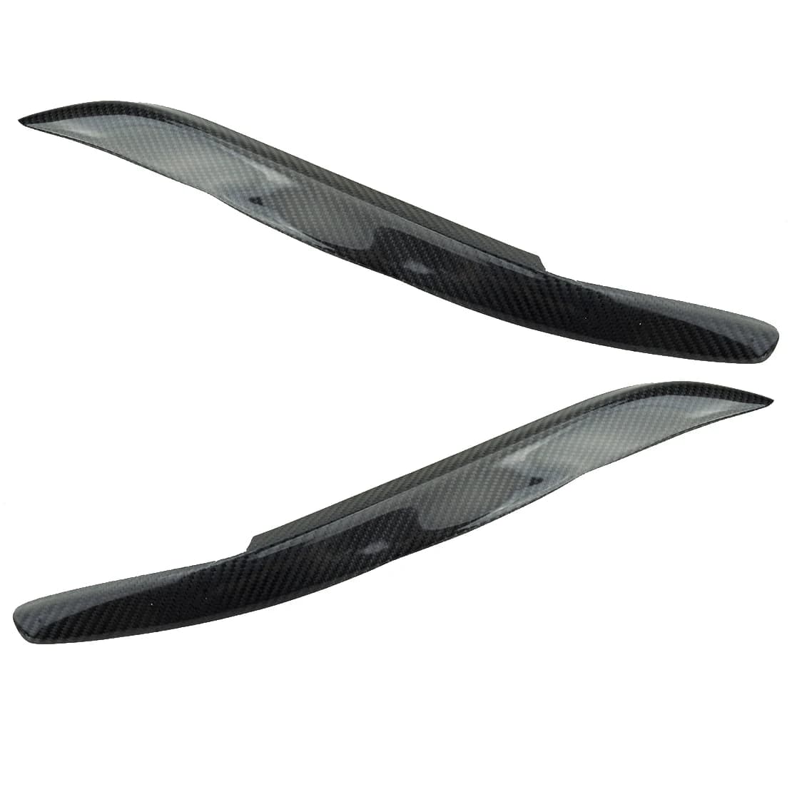 1 Pair Front Left & Right Headlight Eyebrow Eyelid Trim Decorative Fit for Subaru Legacy 2006 2007 2008 Black Carbon Fiber New