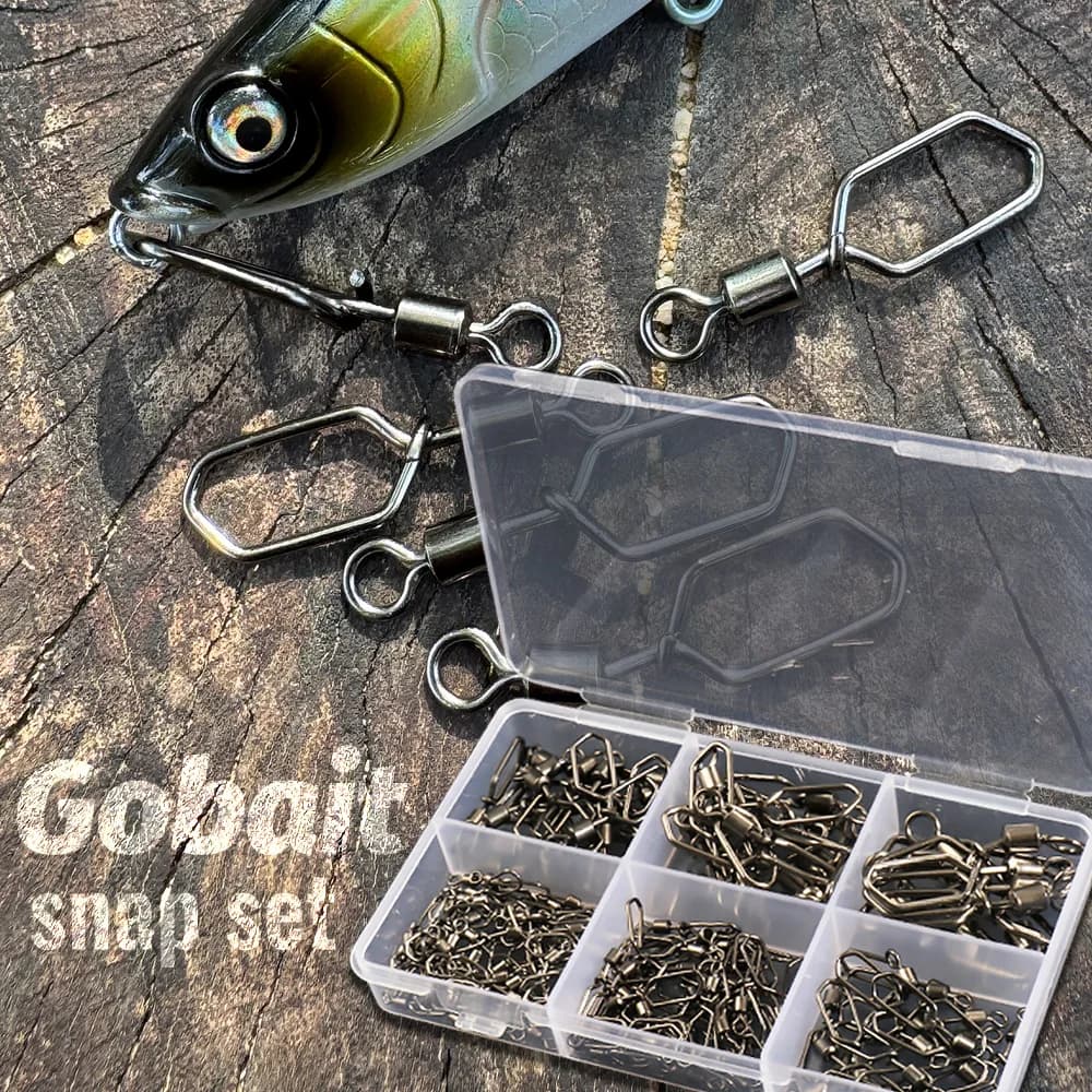 50 Pieces / Box Fishing Connectors with Ball Bearing, Coastlock Mosques, Clips for Lenz, Hooks for Esche, Spins and Mosques