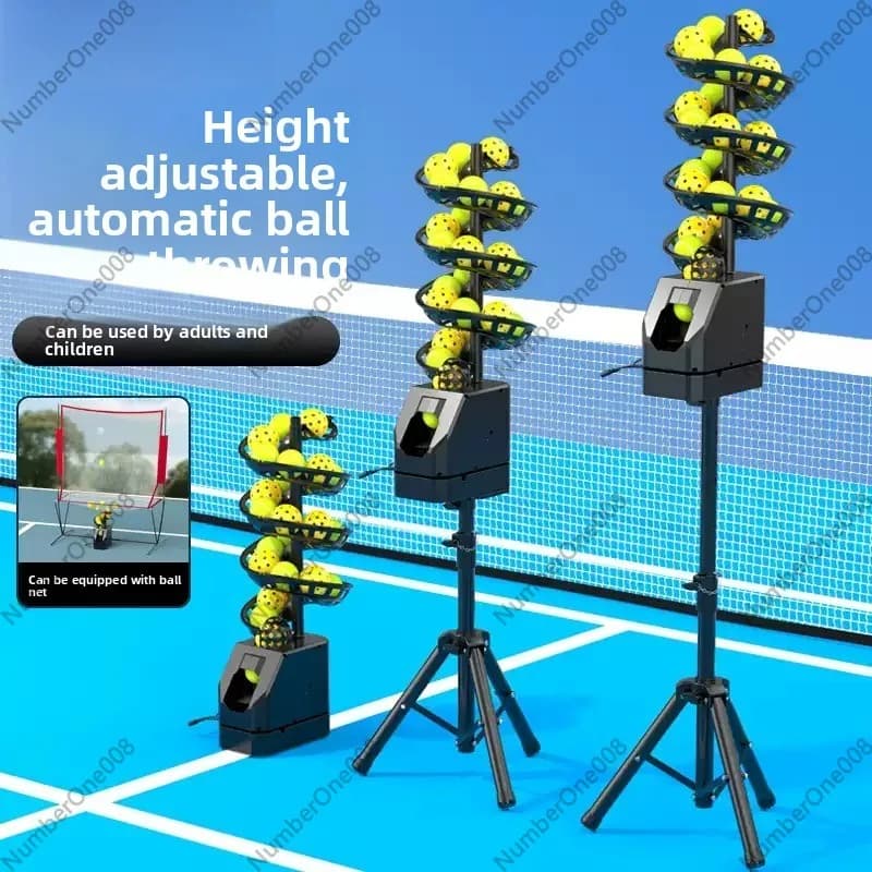 Tennis pickleball universal throwing machine remote control serving machine trainer coach ball delivery machine receiving net