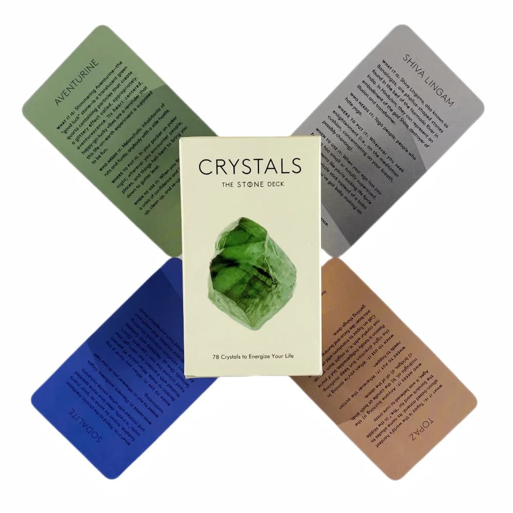 Cristalli The Stone Tarot Cards A 78 Deck Oracle English Visions divinazione Edition Borad Playing Games