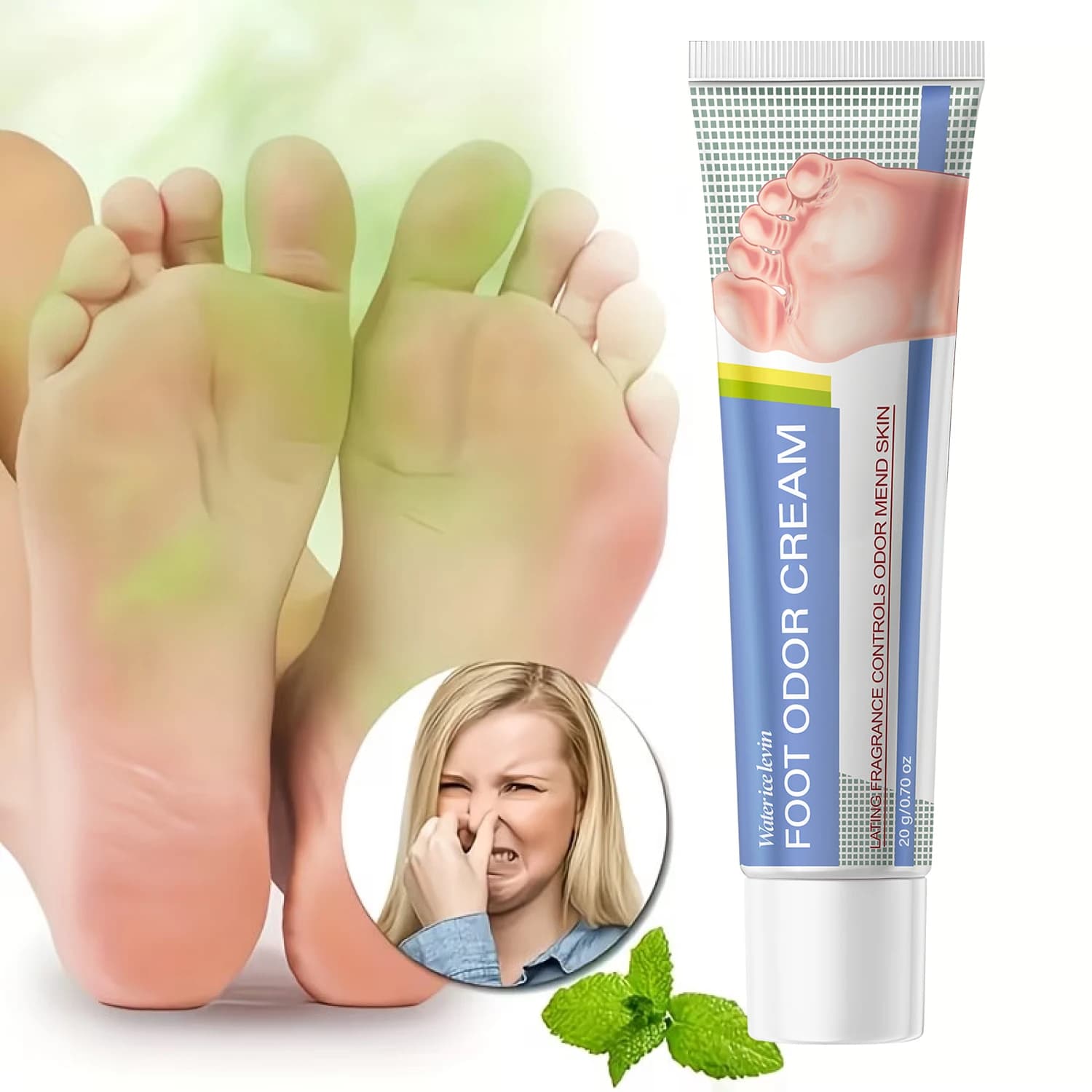 Crema per il Controllo dell'Odore dei Piedi - Fragranza a Lunga Durata, Crema Idratante per Piedi con Retinolo e Collagene per Piedi Morbidi