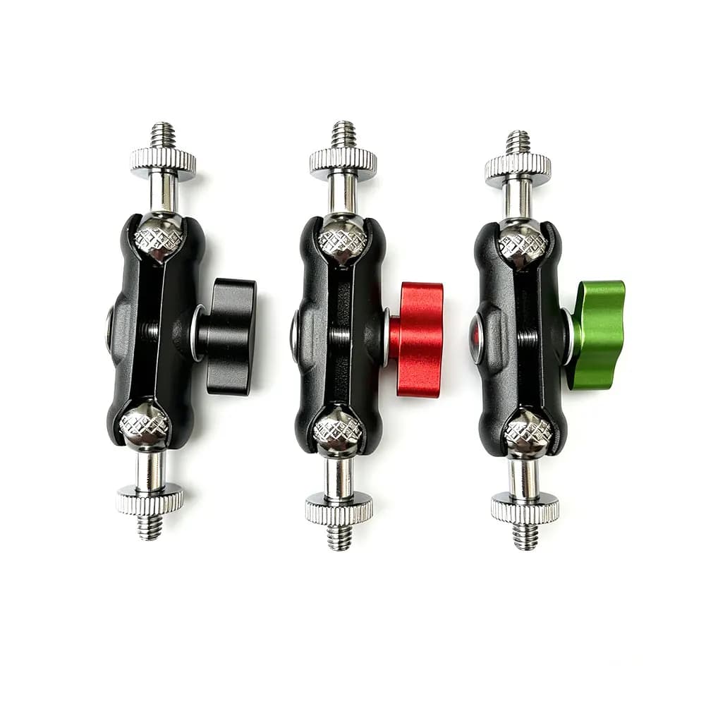 Braccio Articolato a Doppia Testa Sferica con Vite da 1/4'' per Montaggio Estensibile di Monitor, Fotocamere, Luci e Microfoni - Accessori per Fotografia