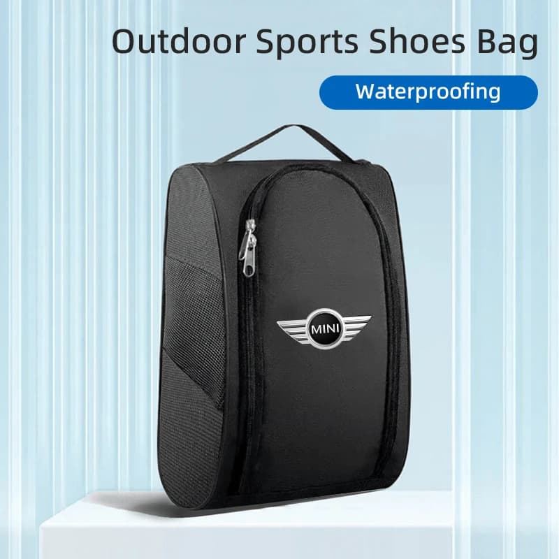 Logo of the car Stock exchange for sneaker Travel trip Tools for storing shoes Car accessories for MINI Cooper One JCW Coupe R56 R52 R50 R55