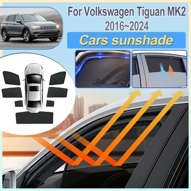 Accessori per Volkswagen VW Tiguan 2016-2024 MK2 LWB, Parasole per Finestrini Auto, Copertura Parasole per Parabrezza Anteriore, Accessori Auto