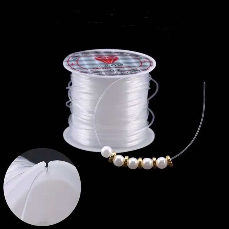 100M Crystal Plastic DIY Beading Lence Without Elastic String for Jewelry Creation Supply Filo Jeweleri String Thread