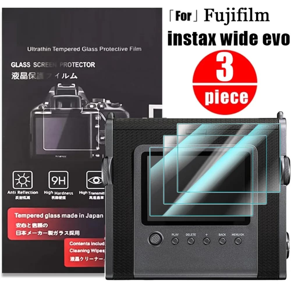 Per FUJIFILM Instax Wide Evo Proteggi schermo per fotocamera in vetro temperato HD Pellicola trasparente antigraffio per Instax WIDE Evo Copertura per fotocamera