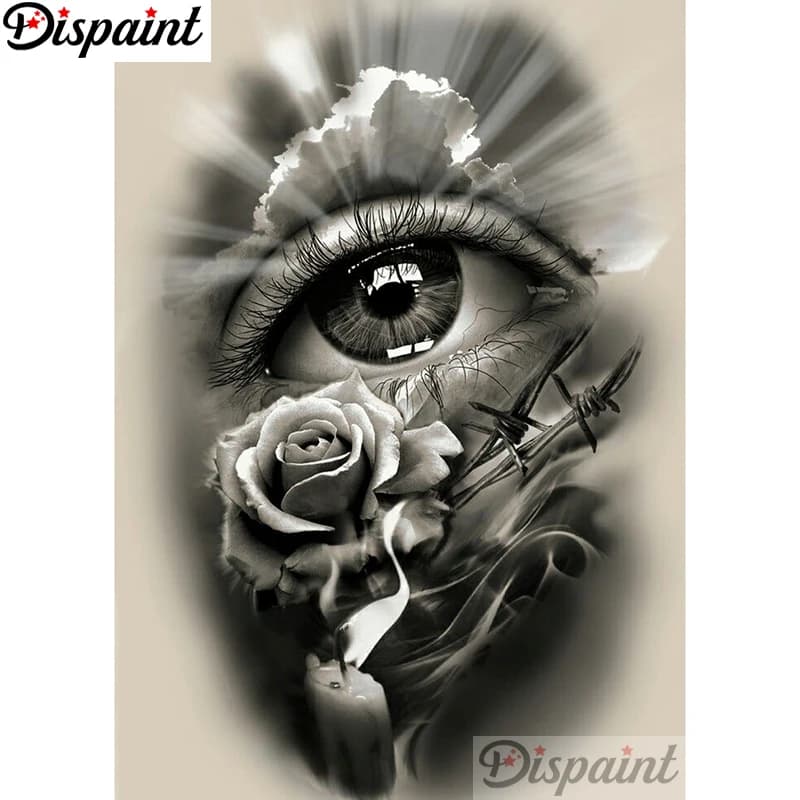 Dispaint Diamond Painting "Eye tears landscape"Cross Stitch Custom Photo Diamond Embroidery Square Round Drill Home Decor A27620