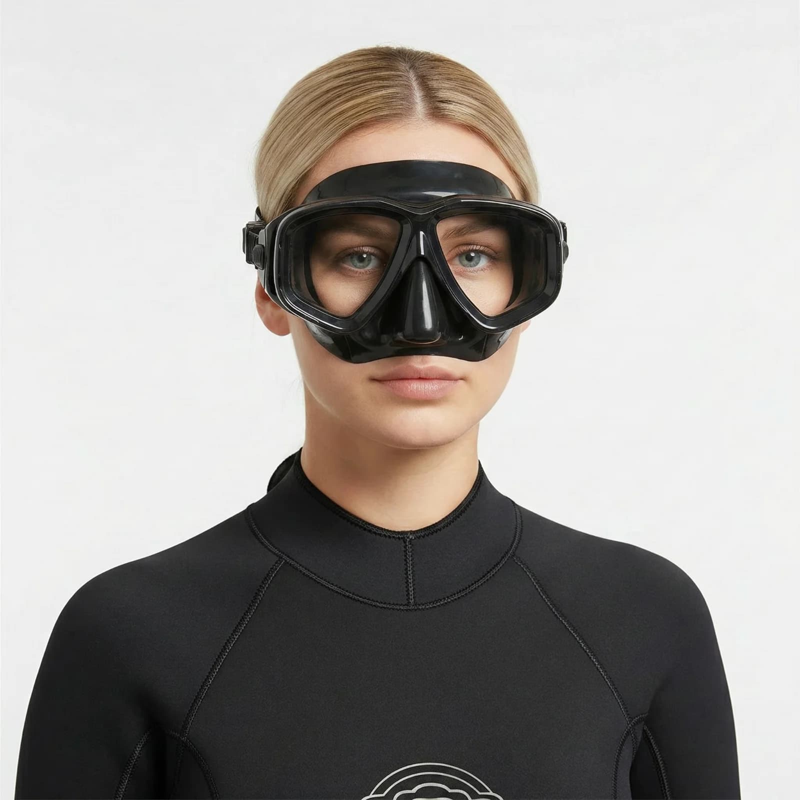 Maschera per snorkeling, occhialini da nuoto, maschera per immersioni subacquee con guarnizione in silicone e lenti in vetro temperato, occhialini da allenamento a visione ampia