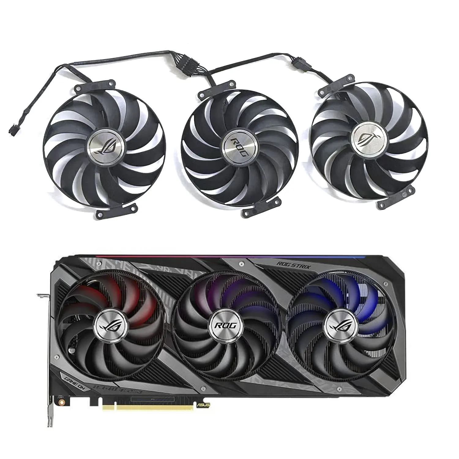 Ventola della scheda Video per ASUS ROG Strix GeForce RTX 3080 3070 3090 3060Ti 3070Ti 3080Ti 95MM ventola di raffreddamento della scheda grafica muslimex