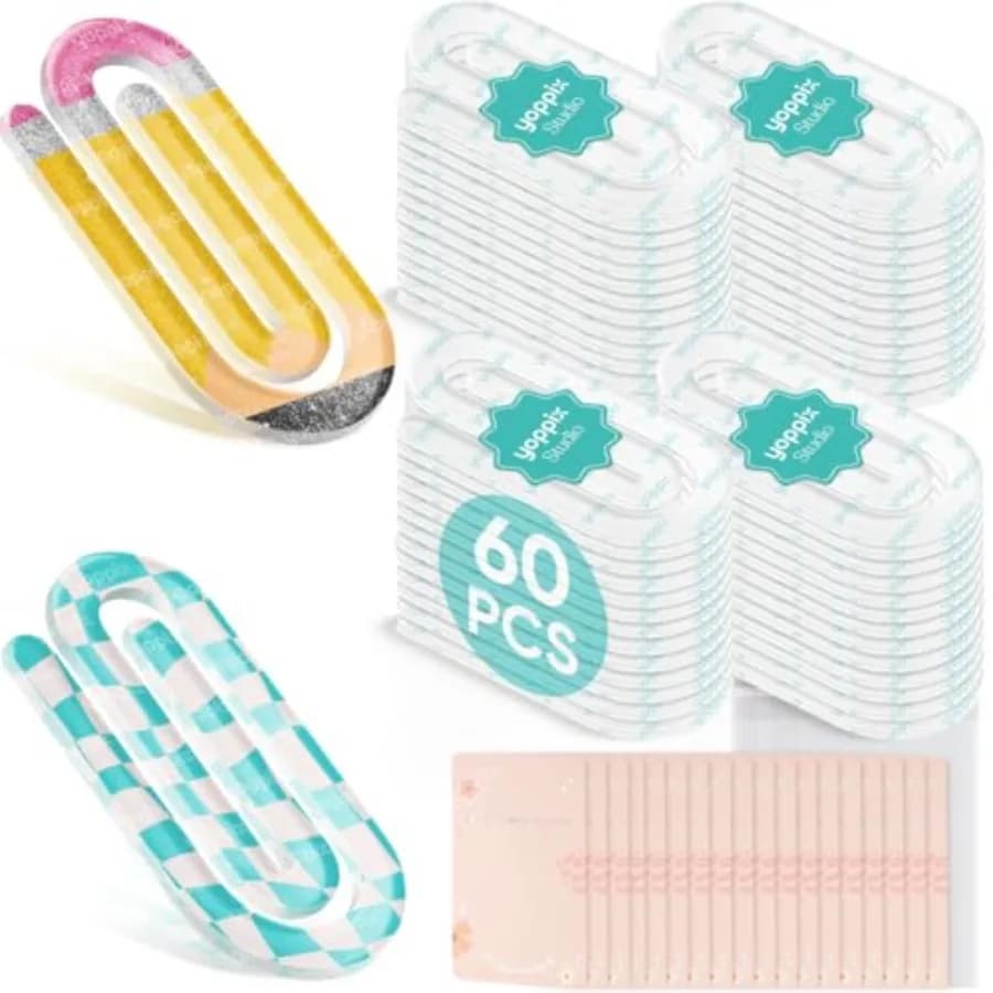 Clip per Carta Sublimatiche Grezze in Acrilico Jumbo, Segnalibri con Cartoncino Posteriore per Trasferimento a Caldo Fai da Te