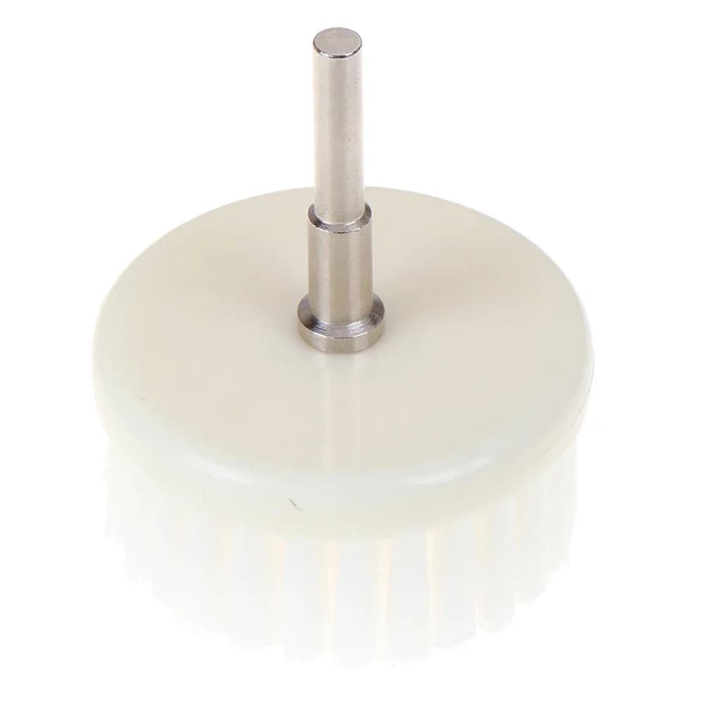 1pc 60mm Spazzola morbida per trapano con manico Strumento di pulizia adatto per tappeti Scarpe in pelle Tastiera Piastrelle di vetro Mobili da cucina