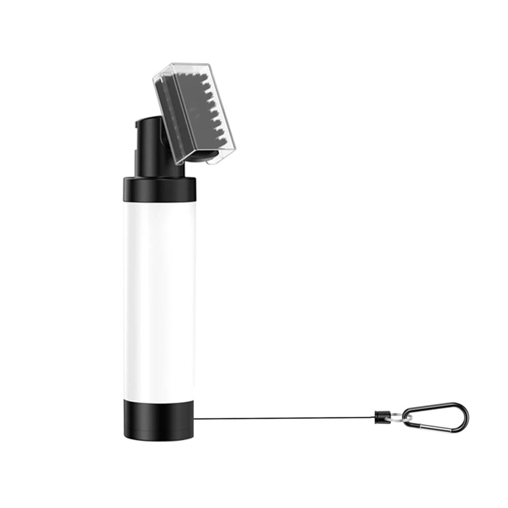 A51Q-Spazzola per pulizia mazze da golf e kit per la pulizia di asciugamani in microfibra, spazzola per affilare le scanalature con strumento da golf per bottiglia spray d'acqua bianco
