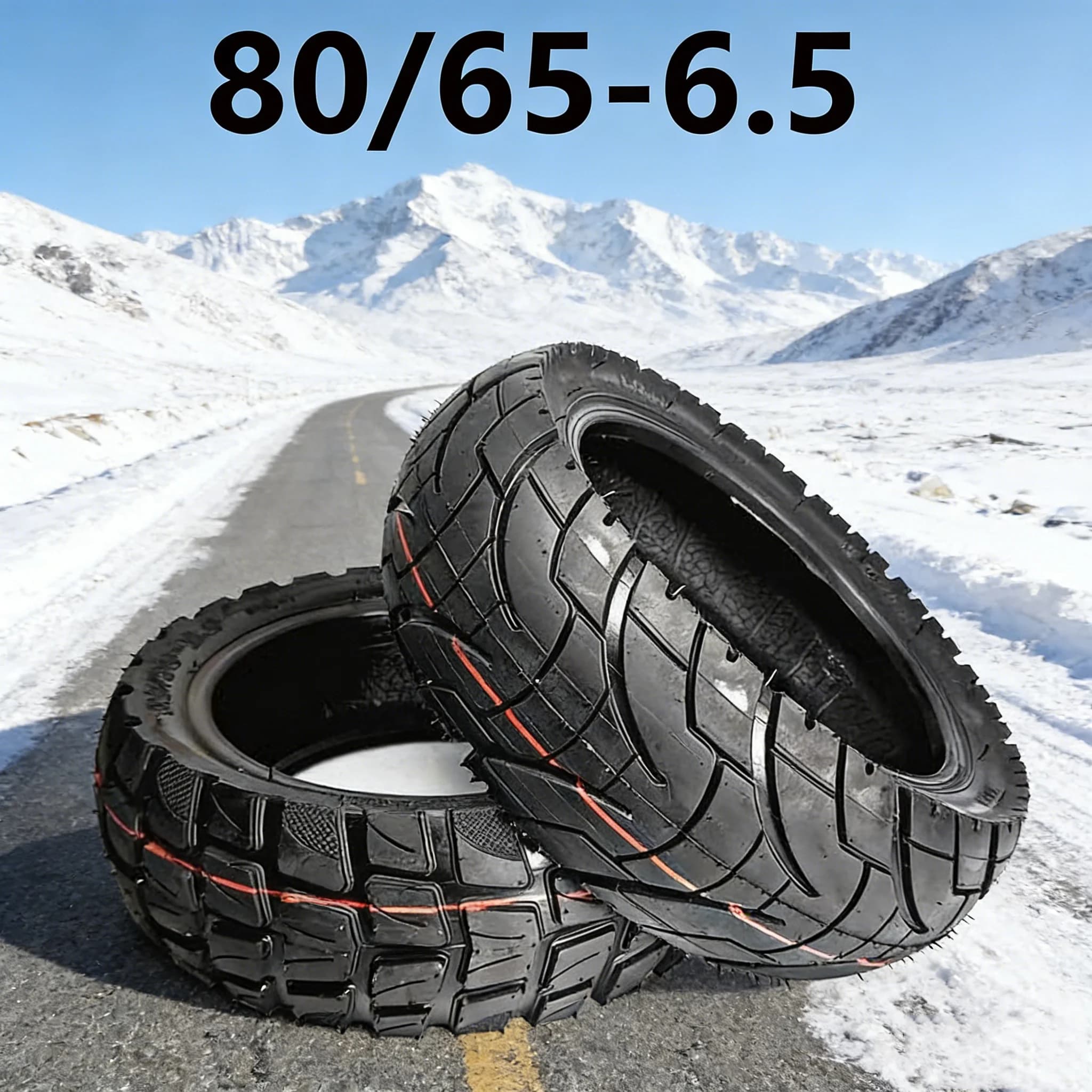 80/65-6.5 Pneumatico Tubeless Off Road Pneumatico per vuoto da strada da 10 pollici per accessori per auto con equilibrio scooter elettrico