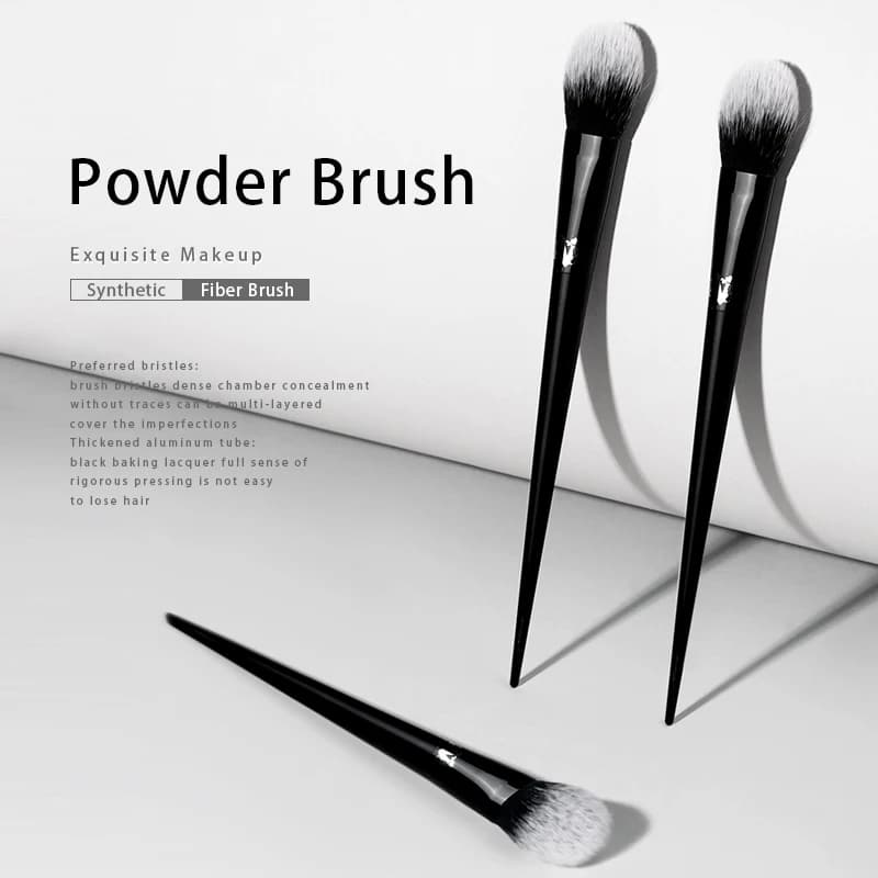 Kat Von D- Makeup Brush 25 Soft Fiber Hair Brush Elegant Black Handle Brand Makeup Brushes for Women