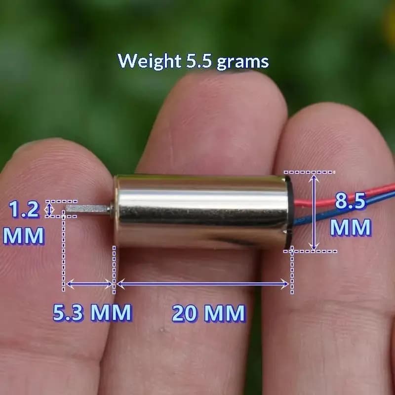 1Pcs Motor With Cooling Hole For RC Drone Quadcopter DC 3.7V 50000RPM High Speed 8.5mm*20mm 8520 CW+CCW Coreless