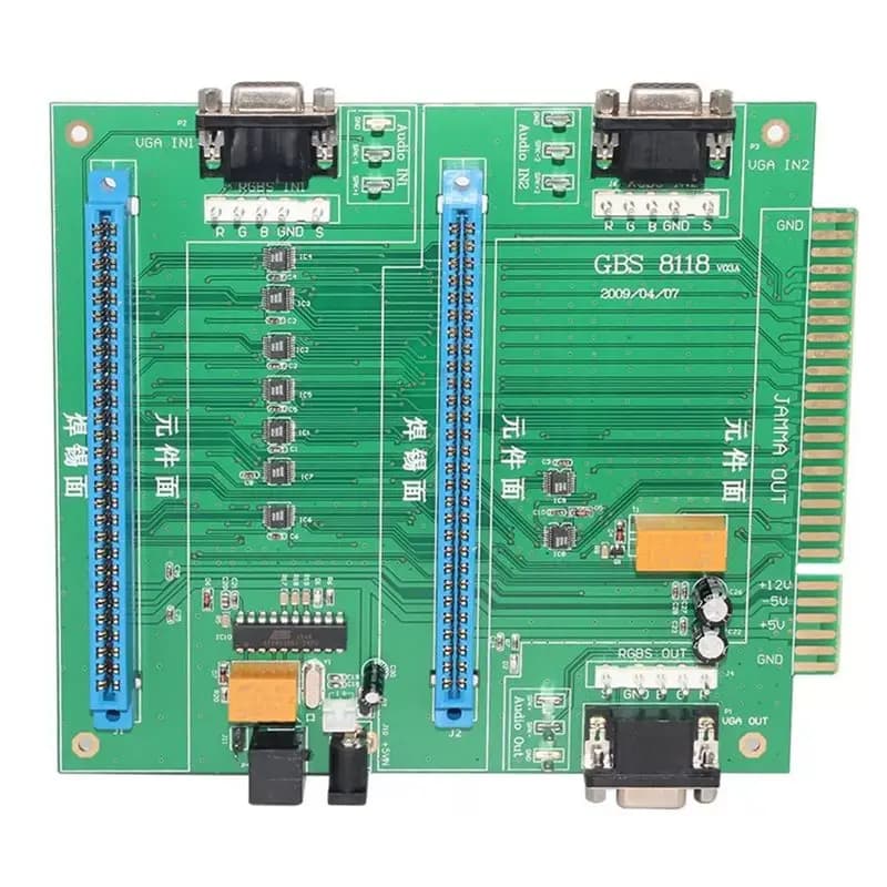 Scheda di gioco arcade GBS-8118 2 in 1 con controllo switch VGA CGA Multi JAMMA Switcher D5271A e telecomando