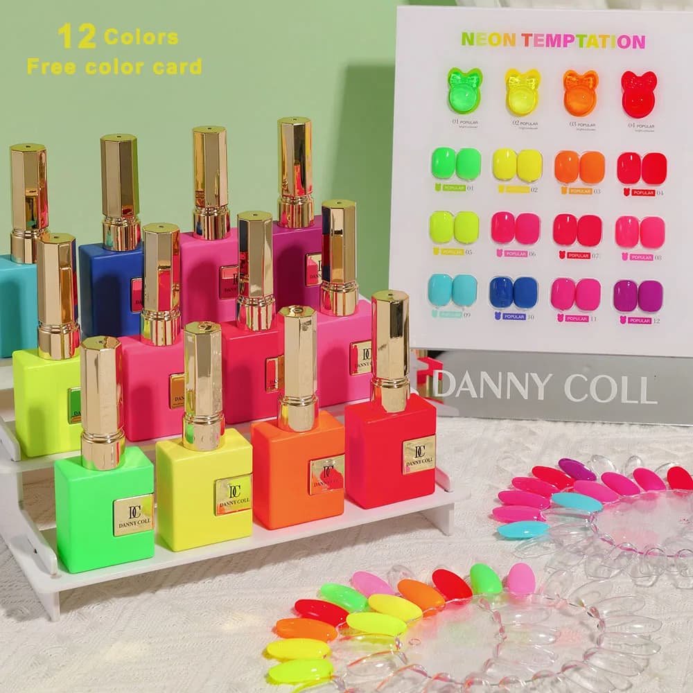 Set di smalti per unghie gel fluorescenti colorati primavera estate Soak Off Color nottilucenti Vernici UV LED Nail Art Candy Gel Polish