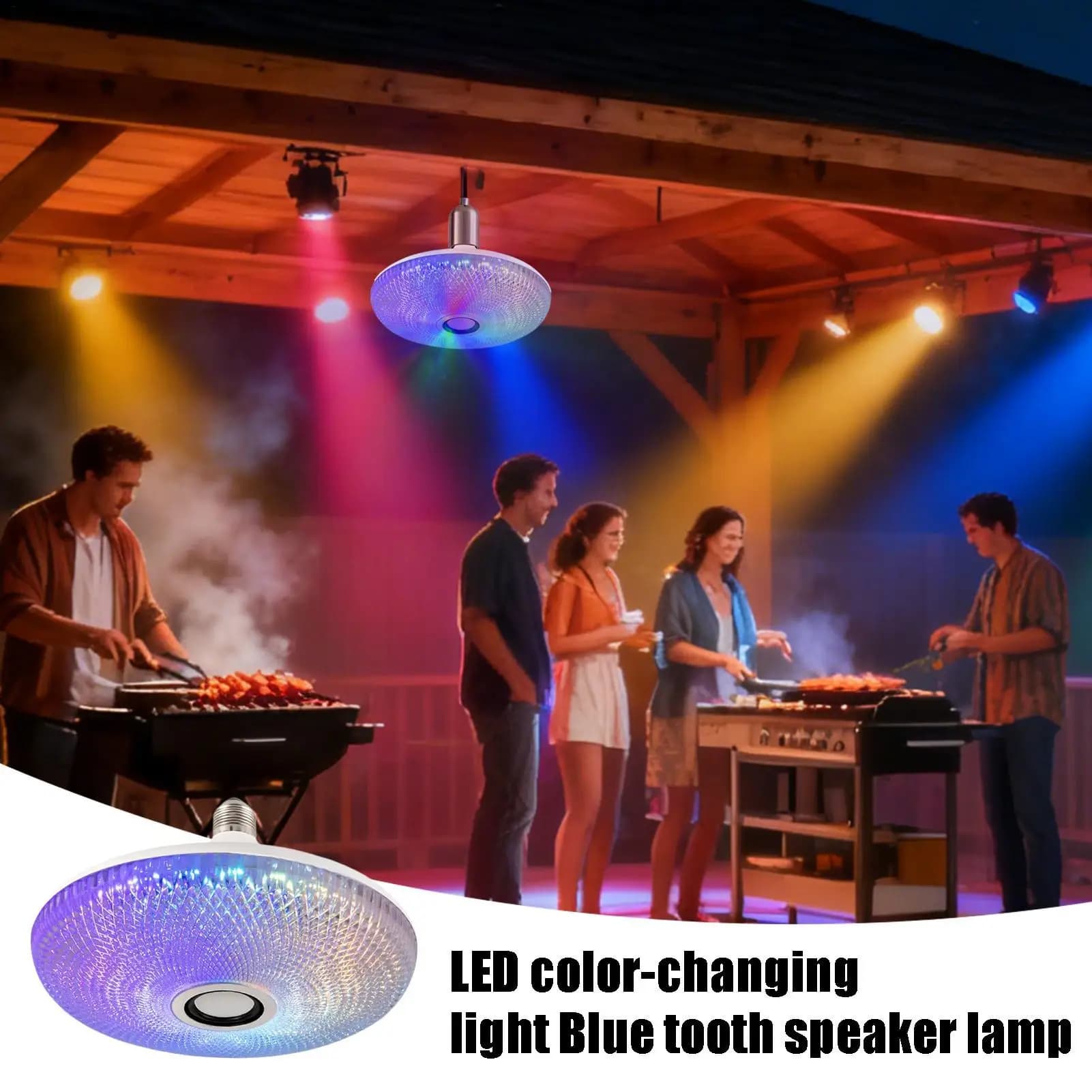 Lampada altoparlante fredda dimmerabile intelligente con altoparlante Lampada da scrivania a LED wireless con musica per casa, ufficio, dormitorio, soggiorno, camera da letto