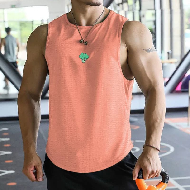 Palestre fitness da uomo Canotta estiva da uomo alla moda di marca Corsa da allenamento Gilet sportivo senza maniche ad asciugatura rapida T-shirt da basket
