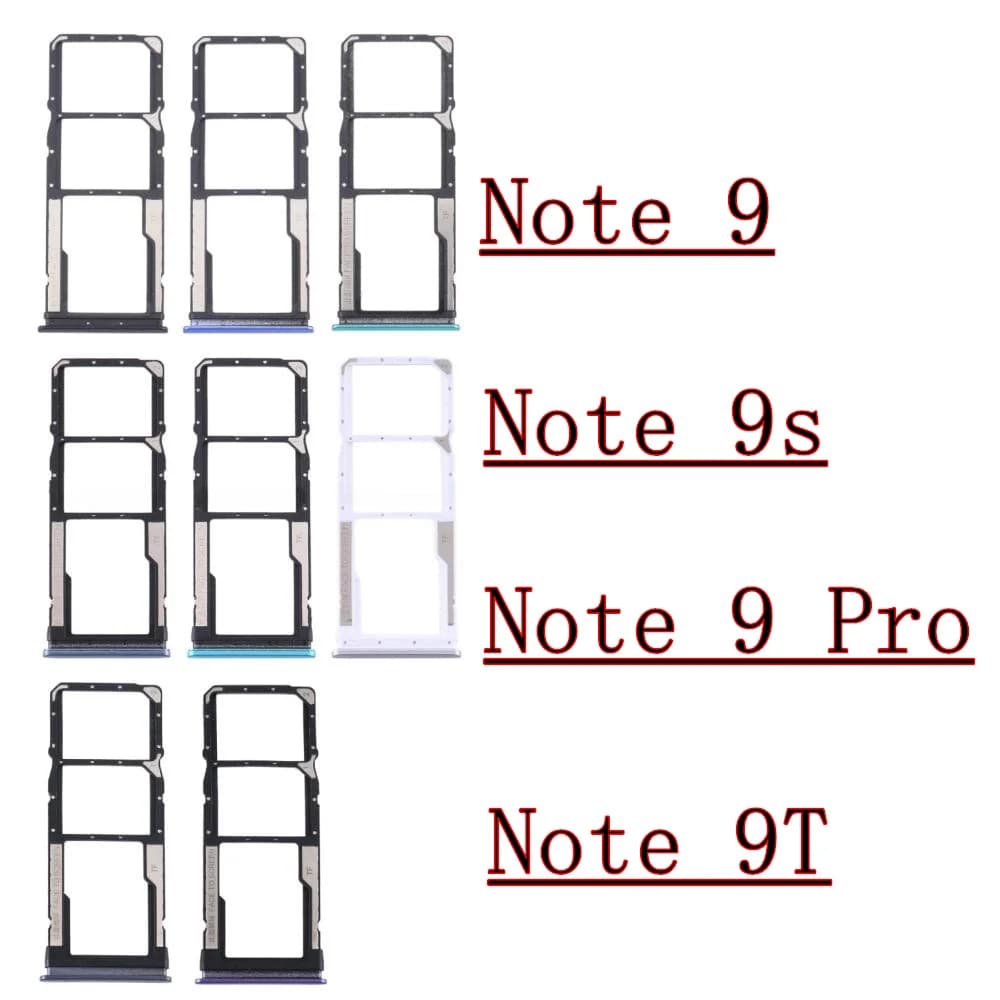 SD SIM card tray for phone Xiaomi Redmi Note 9 Pro New SIM chip slot drawer for Redmi Note 9s 9T