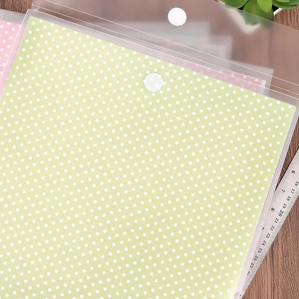 12 Pezzi Buste Trasparenti per Organizzare Carta da Scrapbooking, Cartelle in Plastica per Documenti, Vinile, Carta da Scrapbooking, Artigianato e Foto