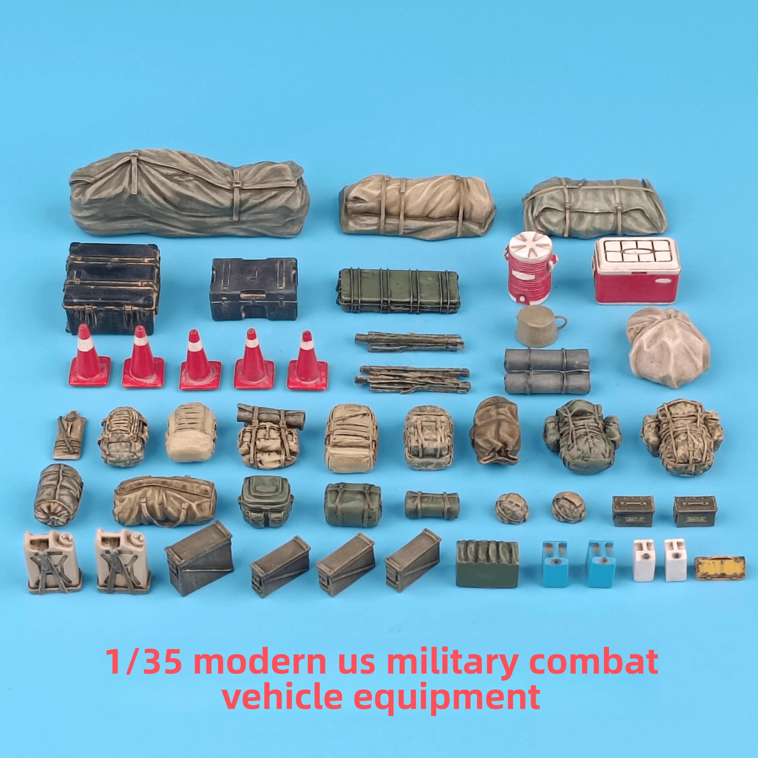 Modello in resina 1/35, GK, kit di montaggio del modello, pacchetto di attrezzature esterne per veicoli blindati con carro armato americano moderno, non verniciato