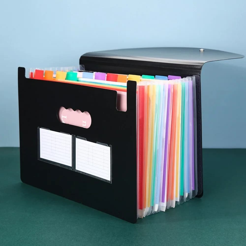 Versatile 13/25 Pockets Expanding File Box A4 Expanding Capacity Accordion File Folder Classified Storage Bags Student