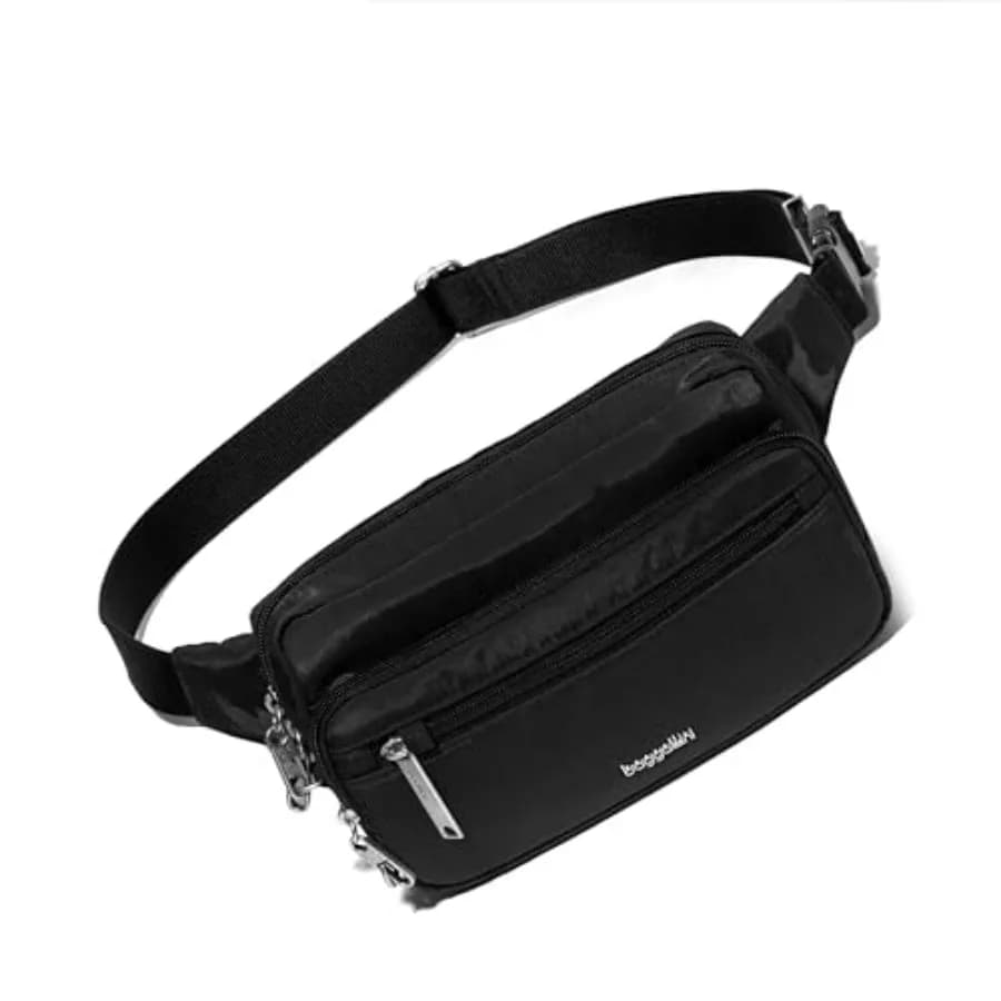 Marsupio Antifurto Securtex 8.8"x5.5" da Donna, Borsa a Tracolla con Protezione RFID e Cerniera Bloccabile, Portafoglio da Viaggio