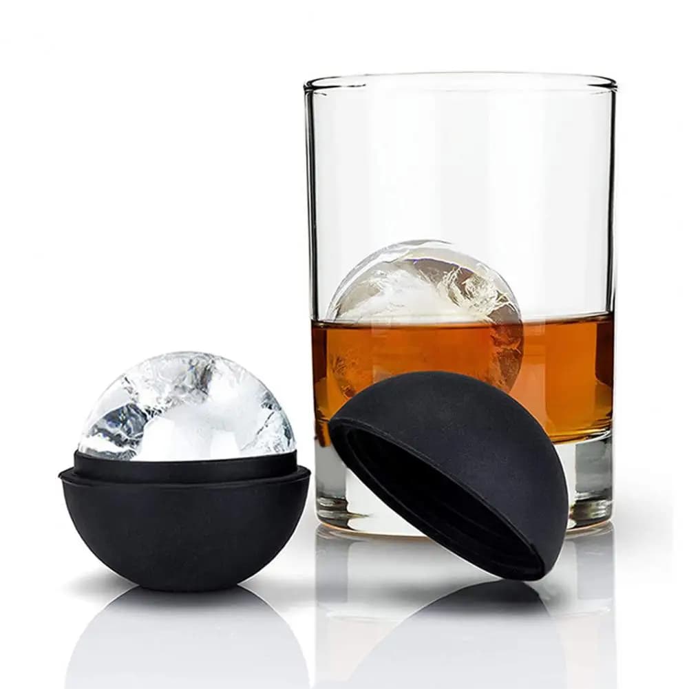 Stampo in Silicone per Cubetti di Ghiaccio Sferici con Coperchio, Vassoio per Palline di Ghiaccio di Grado Alimentare per Whisky e Cocktail, Facile da Usare e Antigoccia
