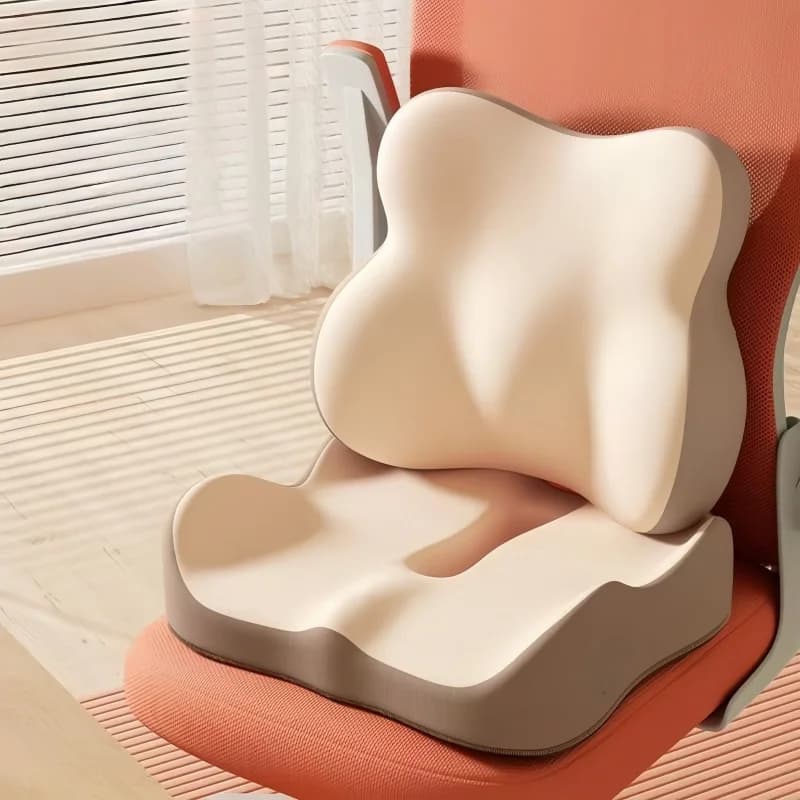 Cuscino in memory foam Cuscino per auto in rilievo traspirante Cuscino di supporto lombare Sedia da gioco Cuscino imbottito Accessorio da viaggio per la casa