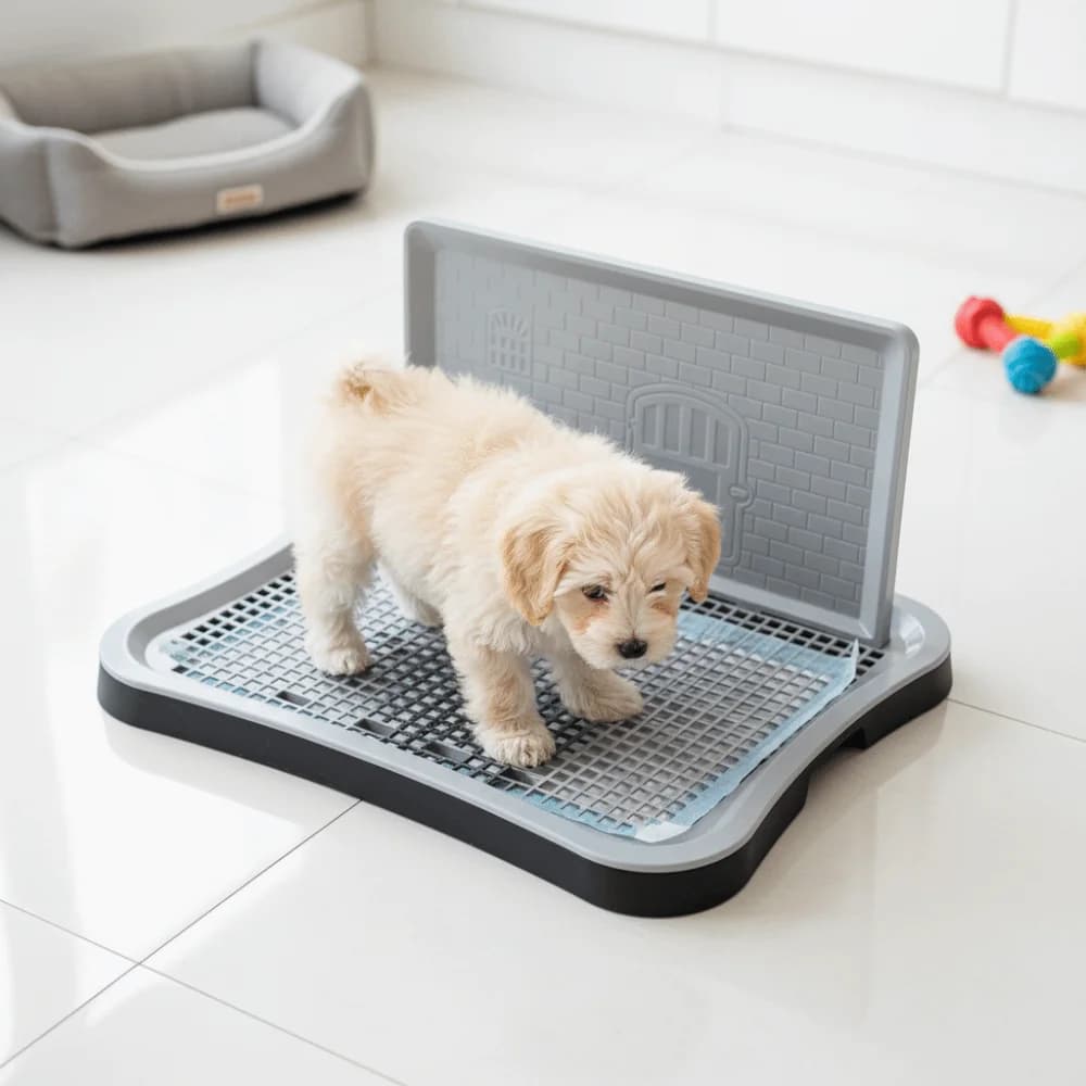 Toilette per Cani Anti-Schizzi, Vaschetta per Addestramento Cani Antiscivolo e Rimovibile, Vassoio Igienico in Plastica a Prova di Perdite per Addestramento Animali Domestici