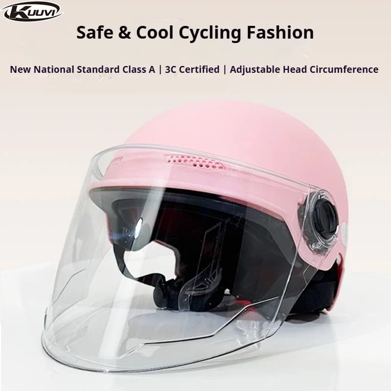 Men's Light Electric Bike Helmet - 3C certified helmet for summer driving - Safety cap with solar protection with ventilation