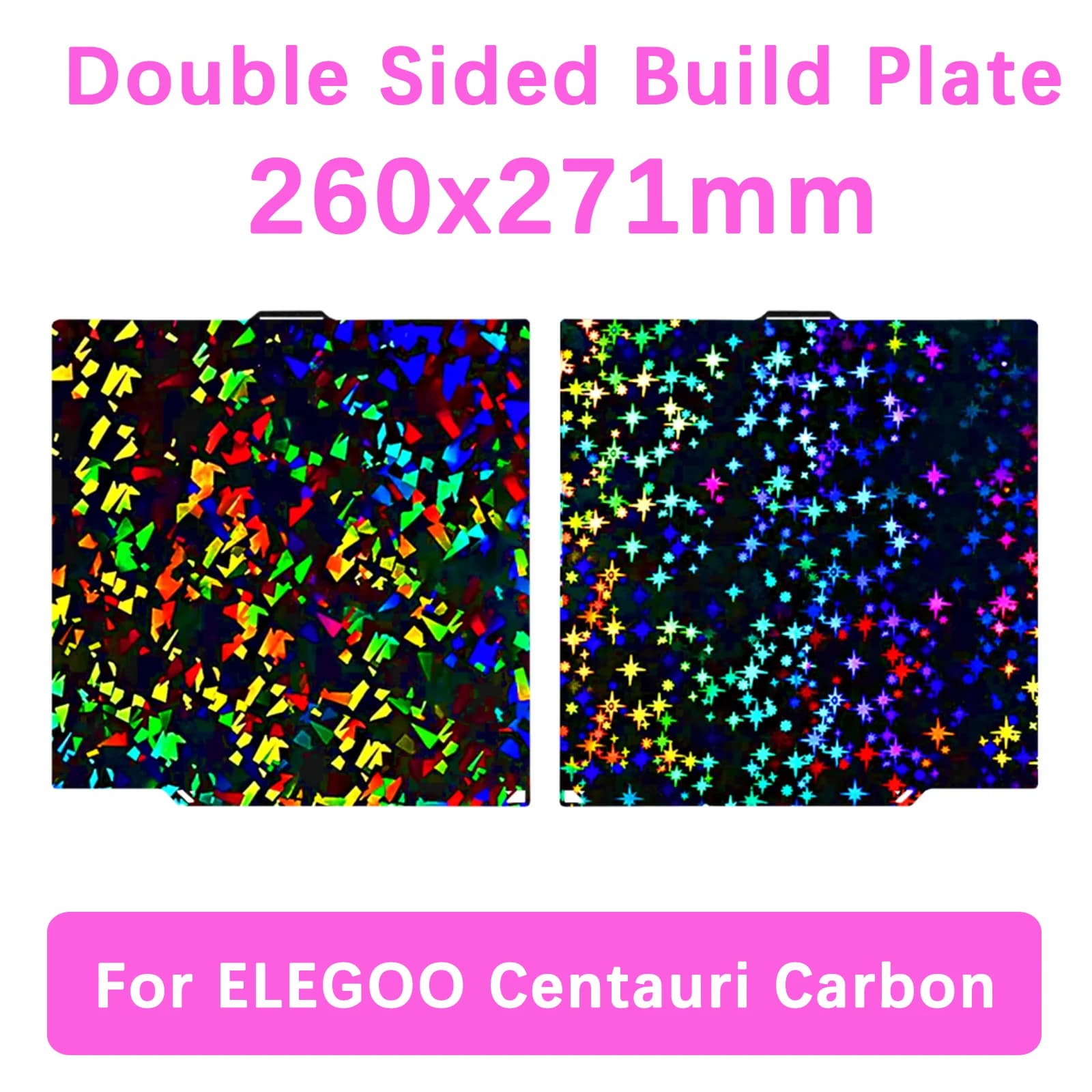 260x271mm For ELEGOO Centauri Carbon Build Plate Double Sided PEI PEO PET PEY Heat Bed Spring Steel Sheet For Centauri Carbon